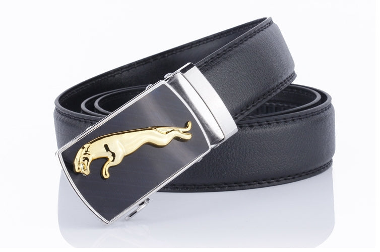 PU Leather Auto-Buckle Belt — No Holes, No Hassle