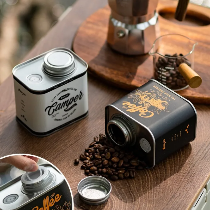 Airtight Coffee Bean Tin — Keep Your Beans Fresh Anywhere