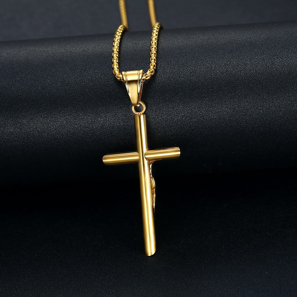 YS Cross Pendant Necklace — Minimal Edge, Maximum Impact