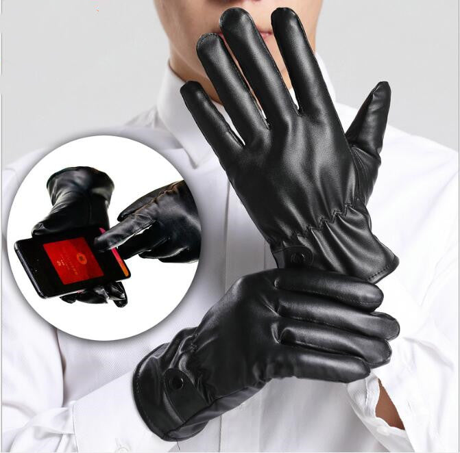 PU Touchscreen Gloves — Warm, Windproof, Phone-Ready