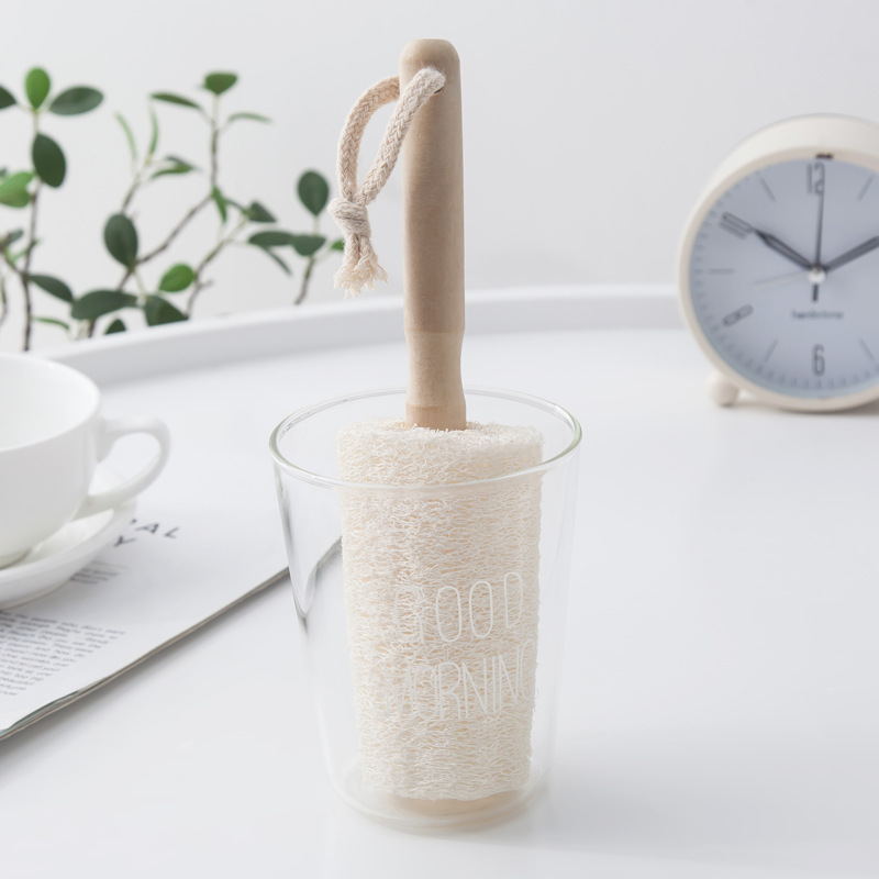 Loofah Cup Brush — Natural, Eco-Friendly, Gets Bottles Spotless