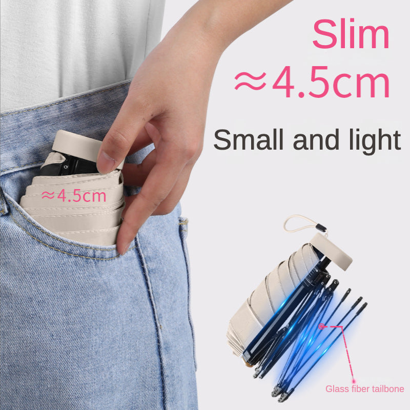 Mini Folding UV Sunshade Umbrella for Women