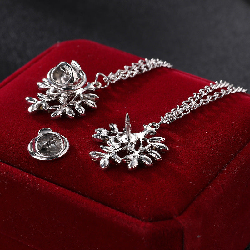 Chain Collar Pin — Sharp Detail for Shirts and Suits