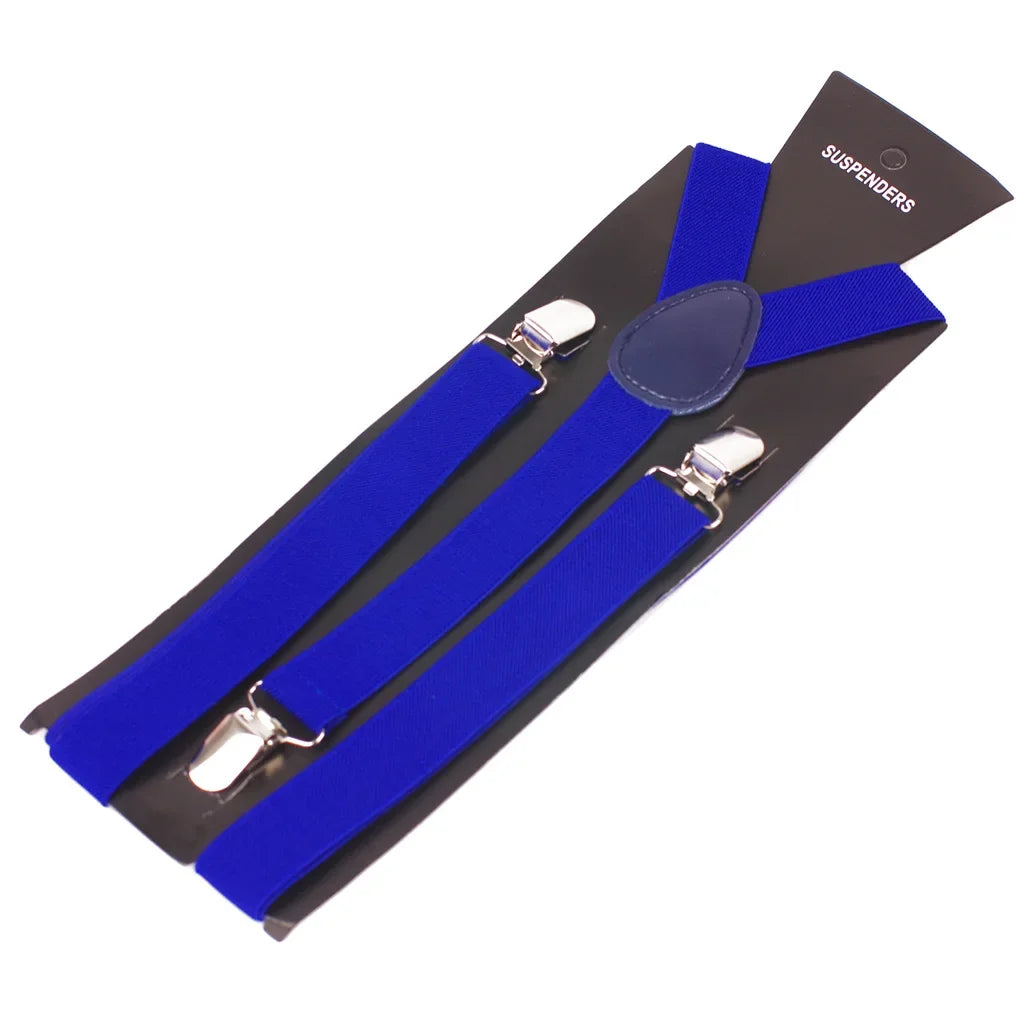 Unisex Adjustable Suspenders with Clip — 20 Colors