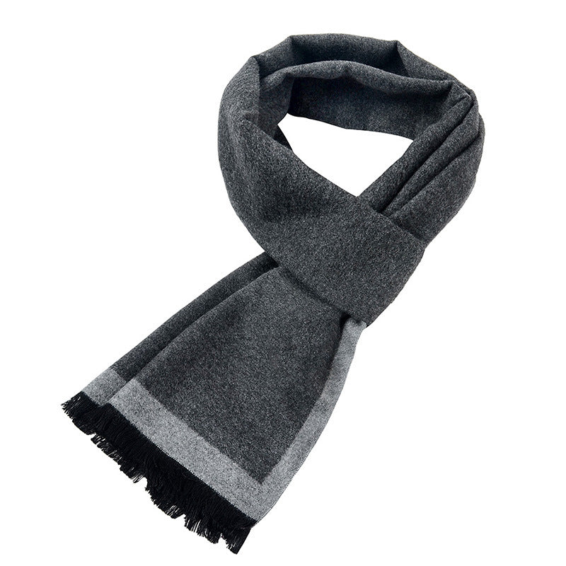 Men's Faux Silk Neck Scarf — Soft, Solid, Sharp