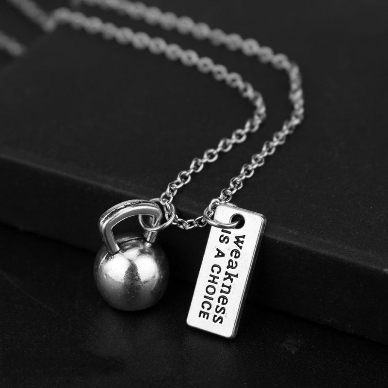 Dumbbell Pendant Necklace — Wear Your Grind Every Day