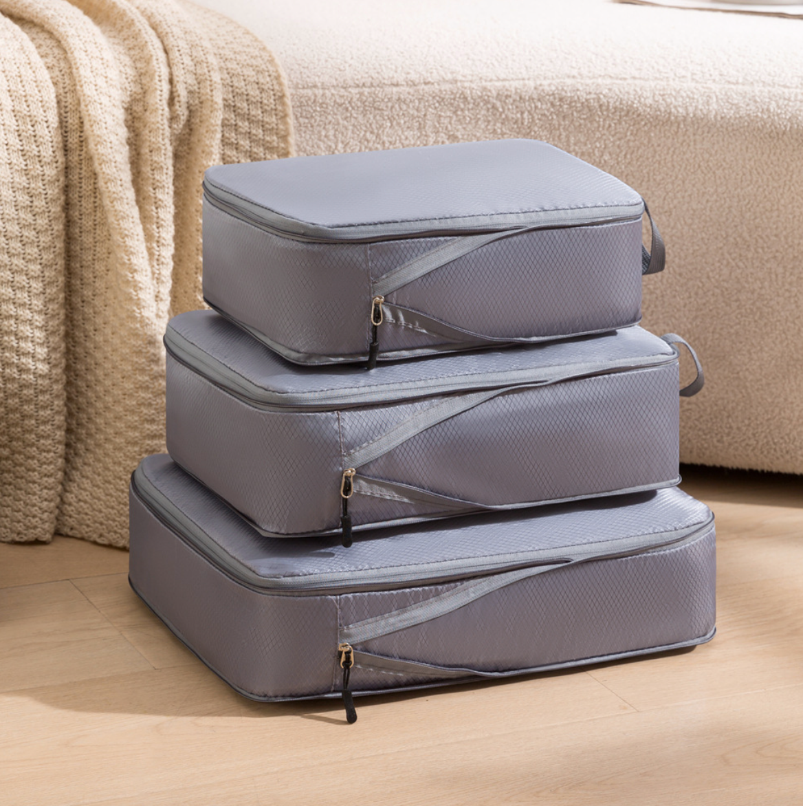 Travel Packing Cube Set (3-Piece) — Compress, Organize, Go
