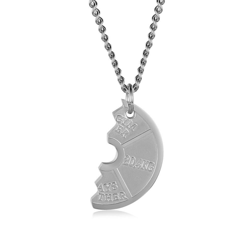 Couples Dumbbell Necklace Set — His and Hers, Gym Edition