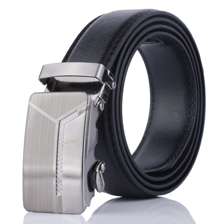 PU Leather Auto-Buckle Belt — No Holes, No Hassle