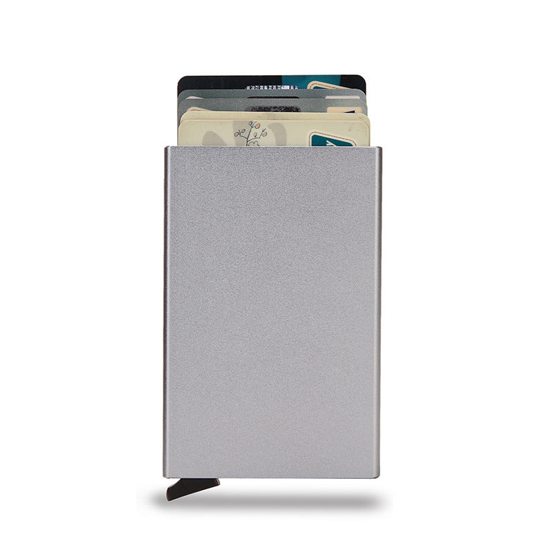 RFID Aluminum Card Holder — Pop-Up Access, Anti-Magnetic