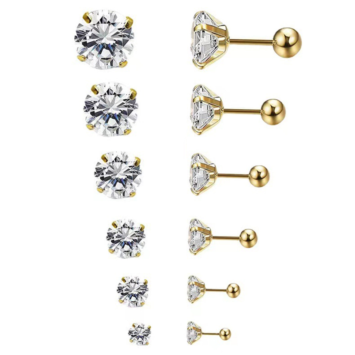 Zirconia Stud Earrings — Subtle Sparkle for Every Occasion