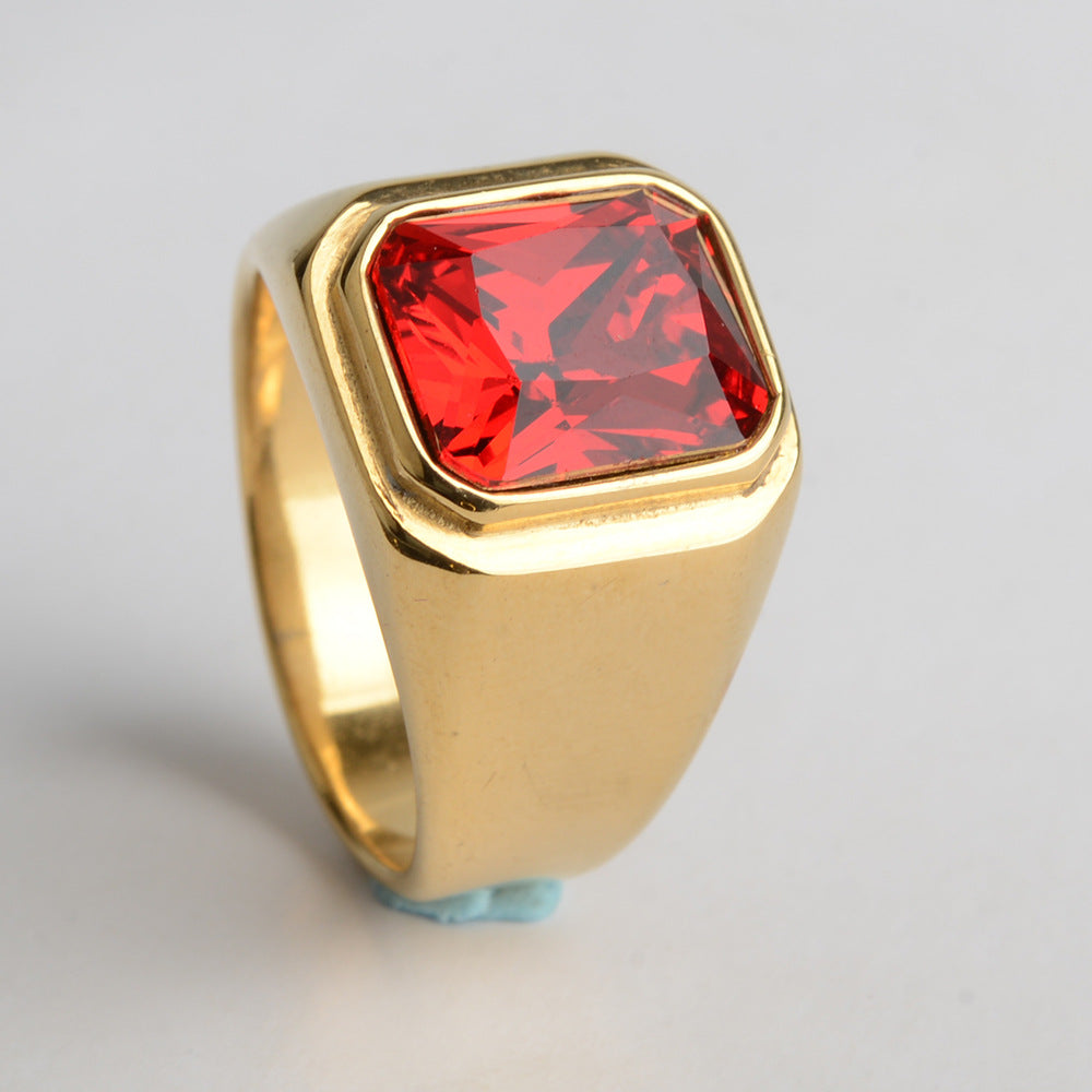 Zircon Statement Ring — Electric Black and Gold That Turns Heads