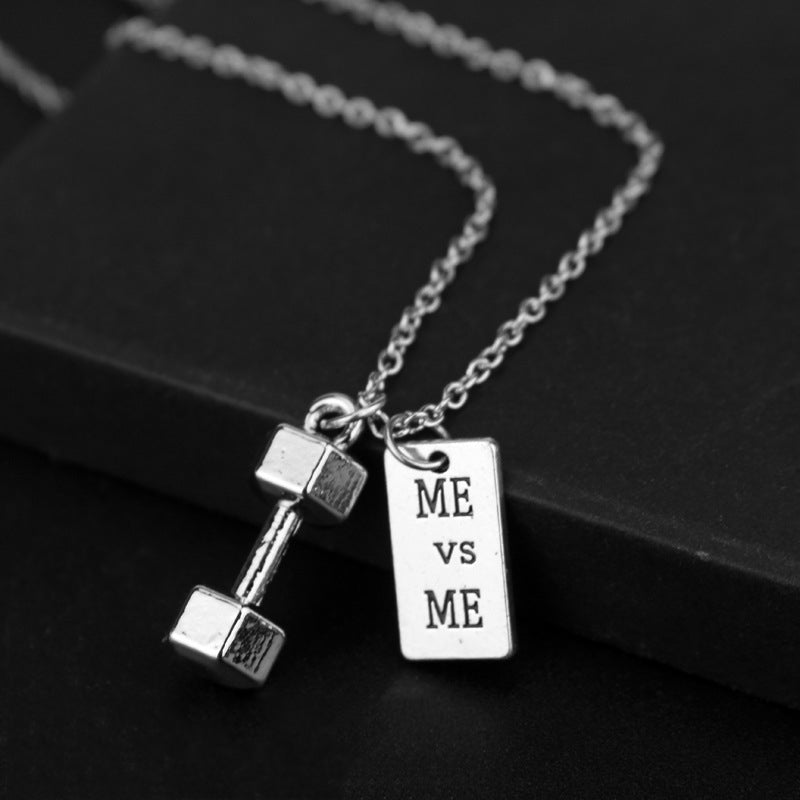 Dumbbell Pendant Necklace — Wear Your Grind Every Day