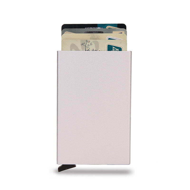 RFID Aluminum Card Holder — Pop-Up Access, Anti-Magnetic