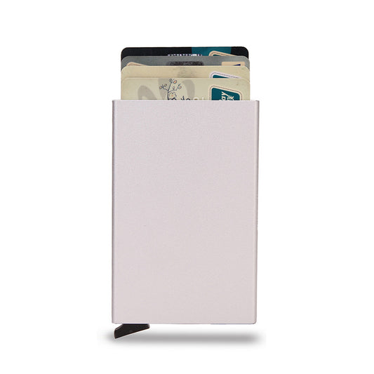 RFID Aluminum Card Holder — Pop-Up Access, Anti-Magnetic