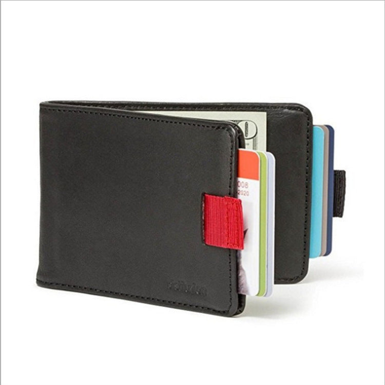 Men's Leather Pull-Tab Wallet — Real Cowhide, Slim Carry