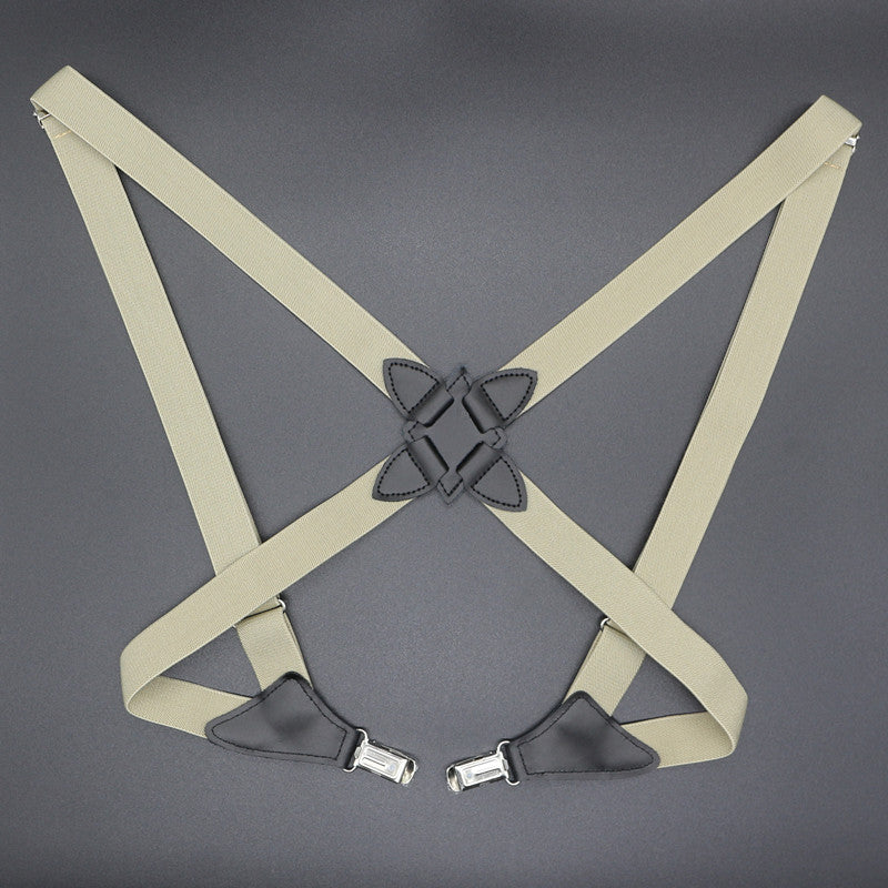 Vintage Adjustable Suspenders — Crossover Back, 8 Colors