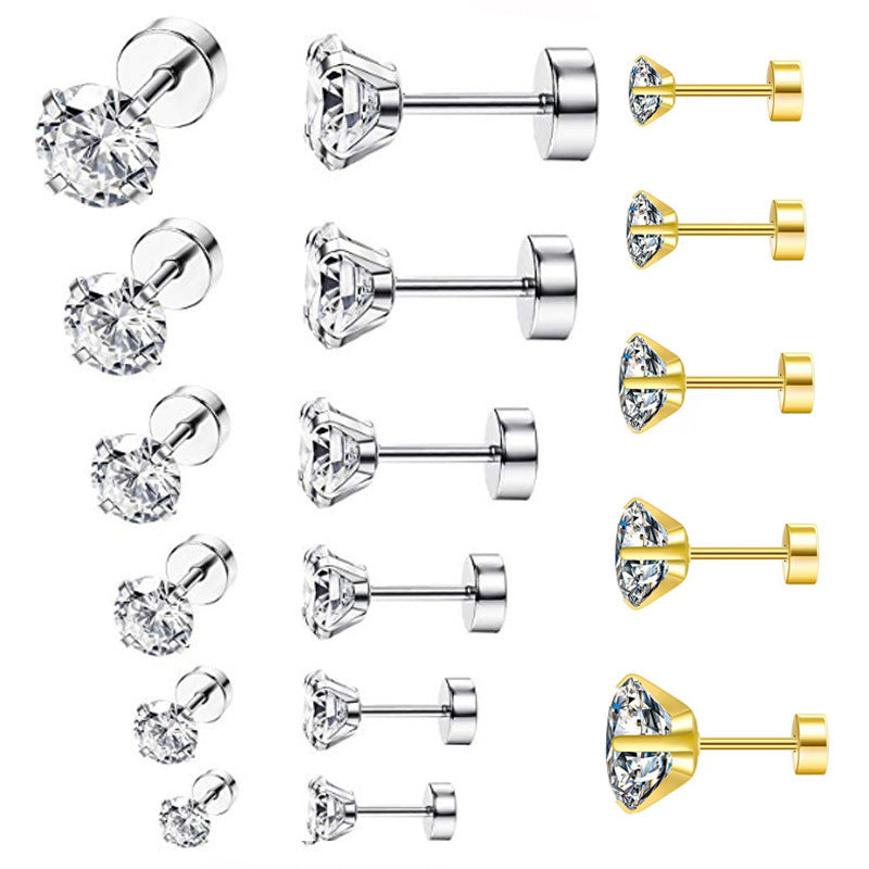 Zirconia Stud Earrings — Subtle Sparkle for Every Occasion