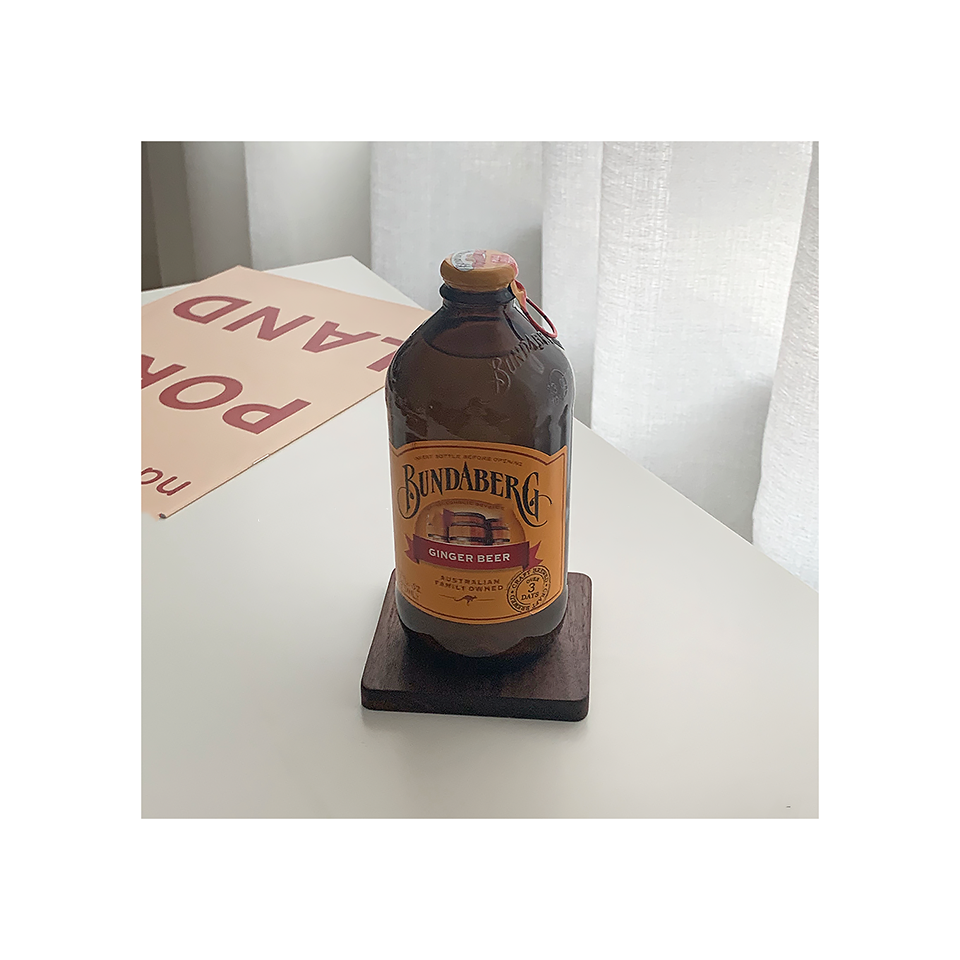 Natural Walnut Wood Coaster — Minimalist Desk Essential