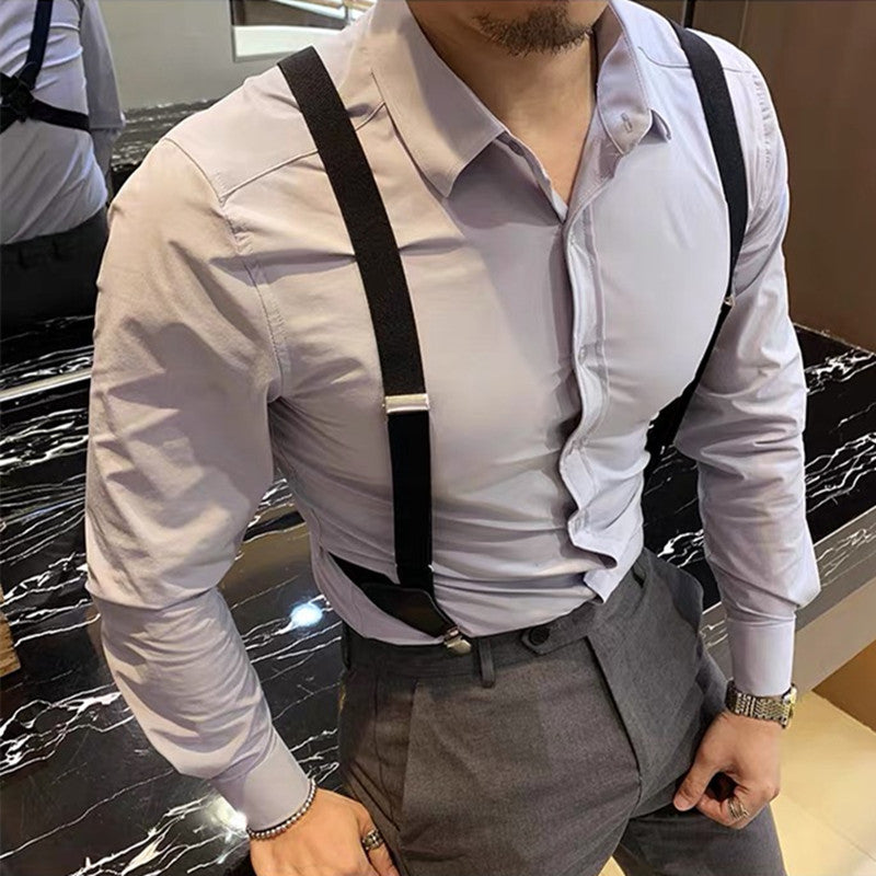 Vintage Adjustable Suspenders — Crossover Back, 8 Colors