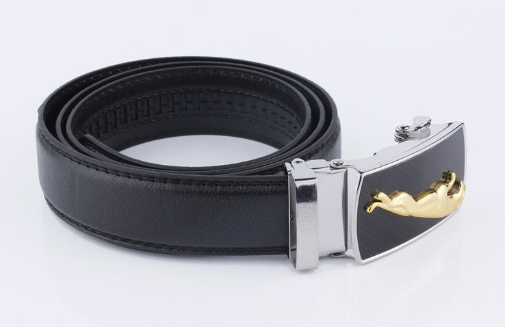 PU Leather Auto-Buckle Belt — No Holes, No Hassle