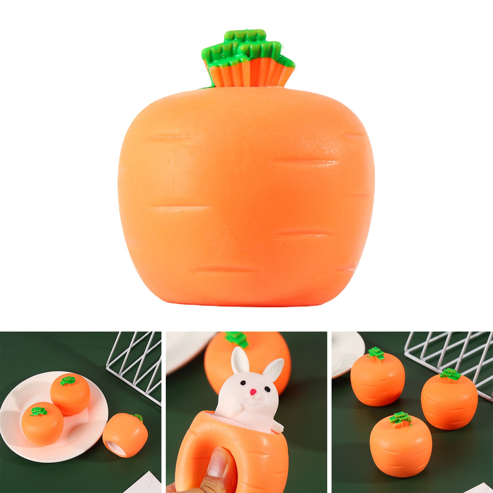 Carrot Rabbit Fidget Toy — Pull It Apart, Snap It Back, Repeat