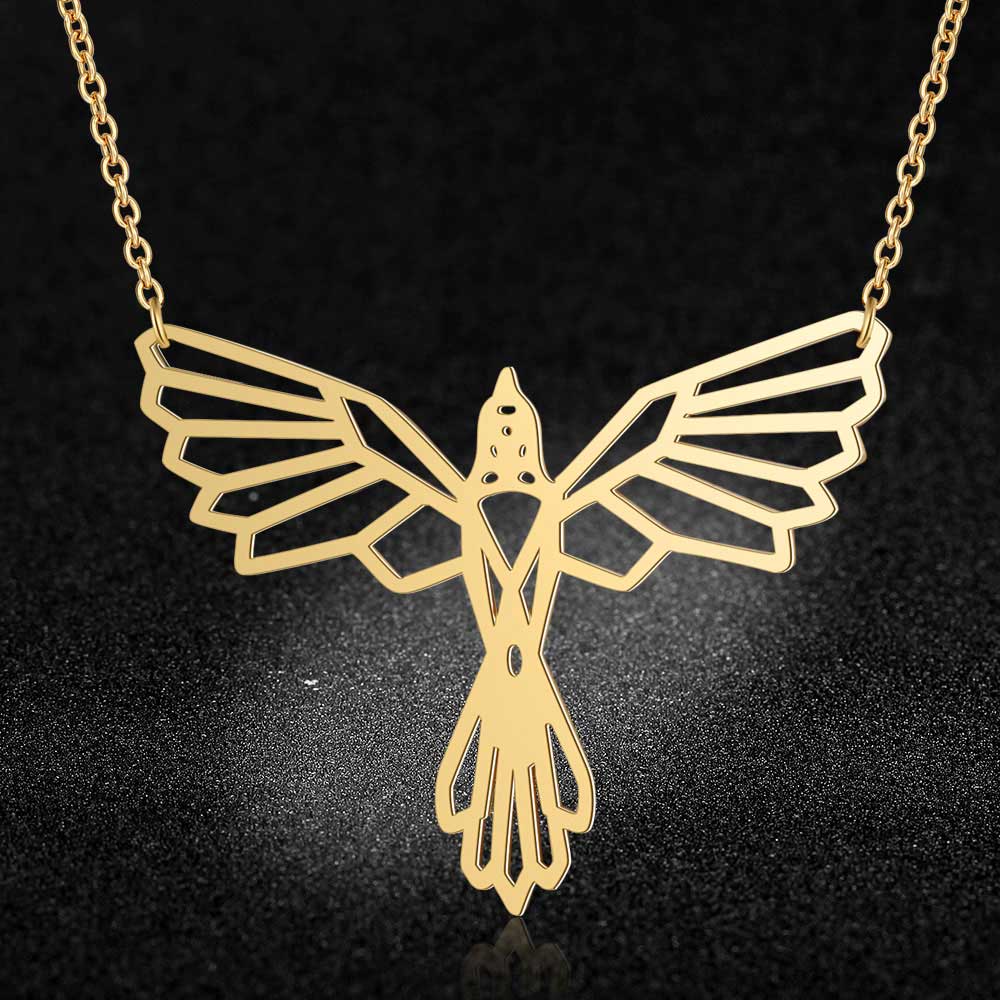 Phoenix Pendant Necklace in Stainless Steel for Women